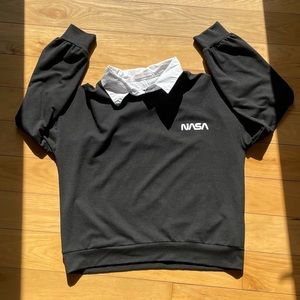 NASA Collared Crew Sweatshirt